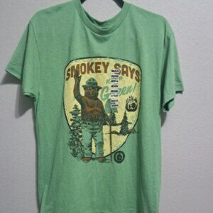 Vintage Style Smokey the Bear Keep It Green T Shirt Size M
